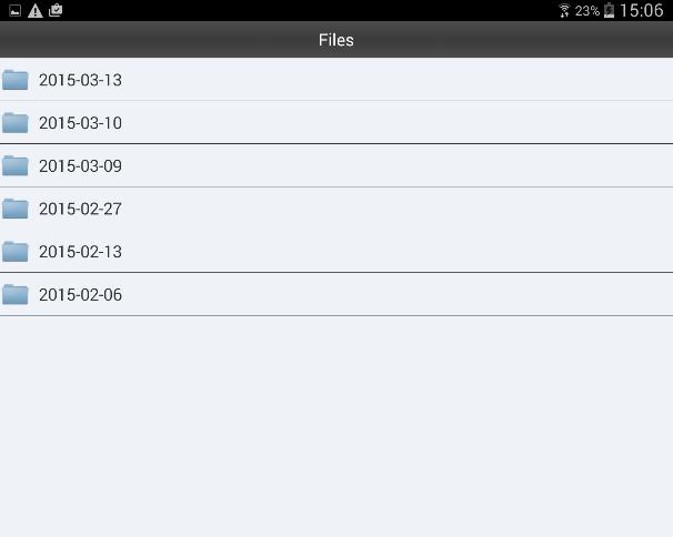 6. FILES Here you can review the recorded footage by pressing