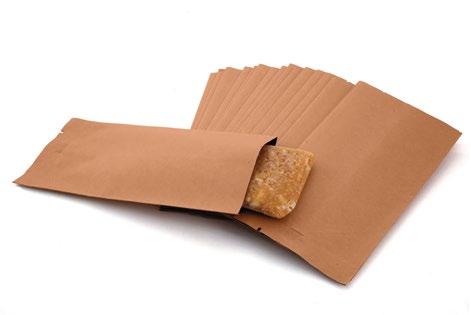 De bruin papieren verpakking ziet er erg milieuvriendelijk uit en wordt dan ook veelal gebruikt voor organische en ambachtelijke producten.