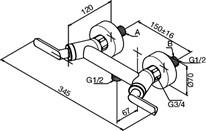 301,00 Thermixa 100 thermostatische douchemengkraan Chroom 57401.