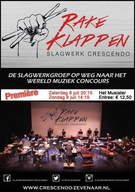 De slagwerkgroep zal tijdens het WMC een speciaal programma laten horen, dat gecomponeerd is door twee Zevenaarse componisten, te weten Maarten Zaagman en Dolf de Kinkelder.