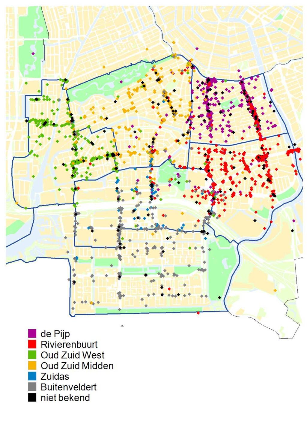 Figuur %.! Welke plek in komt volgens u als eerste in aanmerking om de verkeersveiligheid te verbeteren?