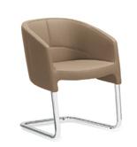 en conferentiestoel) en verchroomd metalen buisframe (bezoekersstoel) Directiefauteuil: rug: H. 95 x B. 57 cm en zitting: B. 49 x D. 46 x H. 46/55 cm.