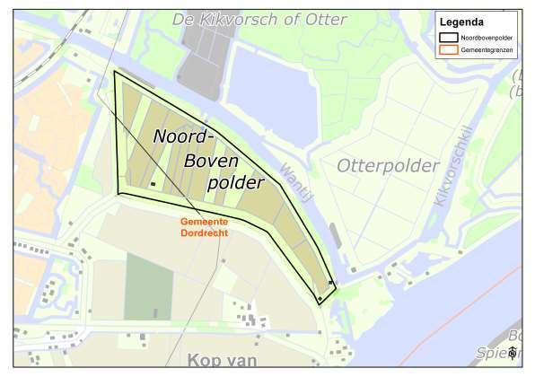 figuur 2 Topografie bemalingsgebied Noordbovenpolder 2.1.3 Bemalingsgebied Staring Het bemalingsgebied Staring is gelegen ten zuiden van Dordrecht.