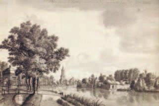 Afb. 6. Zicht op Loenen vanaf Nieuwerhoek, Jan de Beyer, ca. 1750. (HUA) breiding van het terrein van zijn buitenplaats Vegtlust, die hij in dat jaar had gekocht.