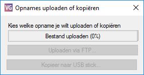 5.5.3. Upload afgerond Als de upload afgerond is, zie je een knop met de tekst De upload is klaar. Klik om verder te gaan.