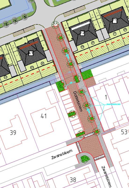 Afbeelding 3: Schetsontwerp gelijkwaardige kruising Zwanebloem Dotterbloem Conclusie De bouw van een nieuwe woonwijk met 69 woningen leidt tot een toename van de verkeersintensiteit op de Prinses