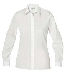 Isabella Popeline-blouse, rechte vorm, 1 borstzak, knopenlijst, 80% katoen / 20% polyester, easycare lange mouw: Art. Nr.