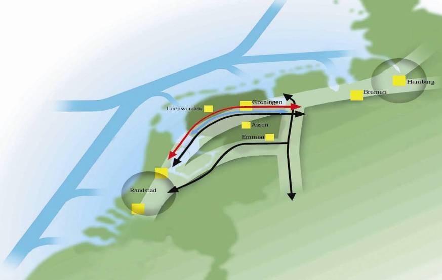 Betekenis GA Regionale schaalniveau: daily urban system: pendel op Groningen stijgt van 160.000 naar 215.