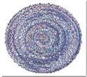 ROND HAPPY - HANDWOVEN - COTTON Ø120 CM 92 8440-5 KLEED OCEAN/WHITE