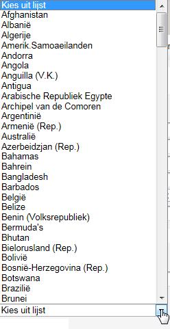 4. 2. 2. Parameterwaarden Om het invoeren van bepaalde gegevens gebruiksvriendelijker te maken, worden er keuzelijsten voorzien.