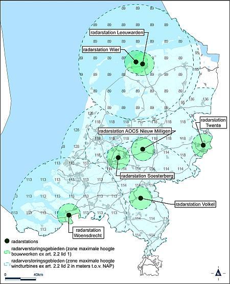 29 Overige aspecten Vliegverkeer en radar De hoogte van windturbines is relevant voor het vliegverkeer in Nederland.