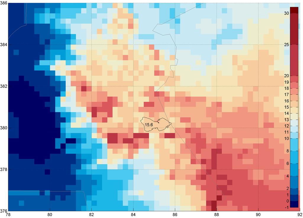 figuur 4: De berekende waterstand in de Groote Meer (laag 4) en de grondwaterstand/stijghoogten in de lagen daaronder. De gemiddelde berekende grondwaterstand is weergegeven in figuur 5.