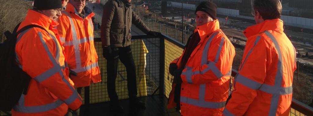 Informatiepanelen Wandeling over het bouwterrein