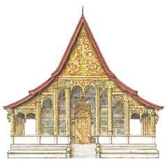 Veel onderdelen van klassieke Khmerarchitectuur, zoals naga s (slangen), rijkversierde frontons en lateien, werden later verwerkt in boeddhistische gebouwen in de regio.