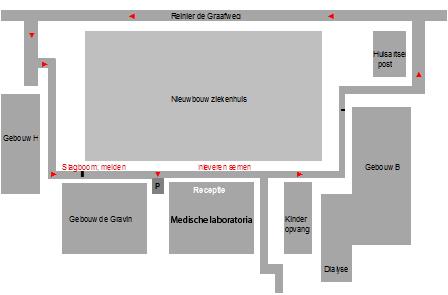 Plattegrond Medisch laboratoria Waar en wanneer? U maakt eerst een telefonische afspraak voor het inleveren van het semenmonster.