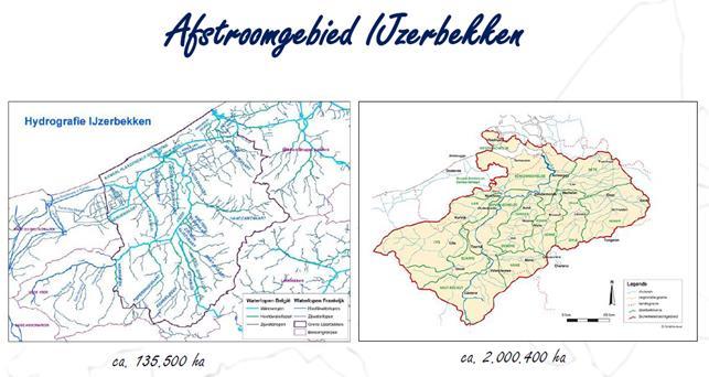 Gemiddelde dagelijkse evapotranspiratie (juni) 3 mm/dag water behoefte aardappelen en groenten per dag 670.188 m³/dag Totale lengte waterlopen IJzerbekken 3.029.