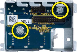 Draai de schroeven aan waarmee het I/O-paneel aan de houder van het I/O-paneel is bevestigd. 3. Sluit alle kabels aan op het I/O-paneel. 4. Schuif de USB 3.