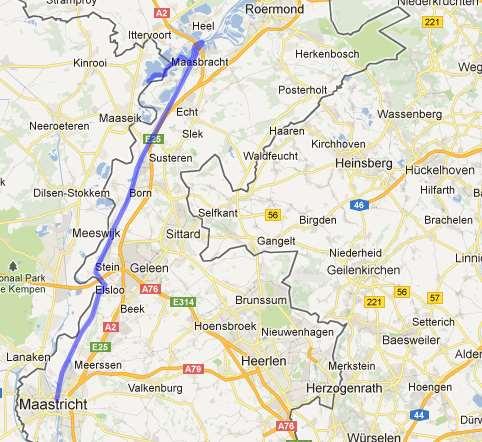Kinrooi Maastricht : 47 Km 2 Sluizen Vanaf onze thuishaven volgt u het Julianakanaal.