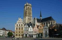 Mechelen De binnenstad heeft een doorsnede van ongeveer 1 km en heeft een bijna