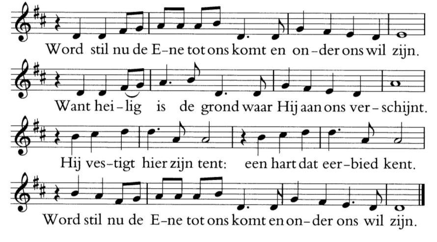 3. In stilte wilt Gij wonen, in diepe donkerheid; de goddelozen honen uw macht en majesteit. O Heer, strek uit uw handen, spreek nu met kracht en kom, ja kom in alle landen, kom, onze koning, kom!