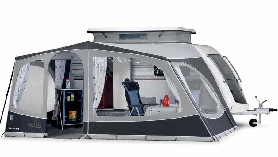 All Season; zware kwaliteit: 240 g/m 2 Wanden: Ten Cate design-tentdoek; eenzijdig gecoat; Diepte: 240 cm Uitsluitend met 28 mm aluminium frame met Easy-PowerGrips 1199,- 899,- Easy-Lock stormbanden,