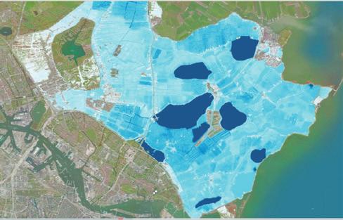 Impactgebied: Als gevolg van het bezwijken van de Waterlandse Zeedijk en ringdijk Marken komt Waterland en eiland Marken onder water te staan.