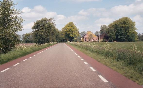 Rijrichtingscheiding (Anti) stroommarkering: