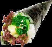 Maguro temaki Tonijn handrol / Tuna handroll