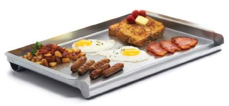 BROIL KING PROFESSIONAL GRIDDLE Extra sterke bakplaat van roestvrij staal. Afmeting 31,12 x 45,72 cm.