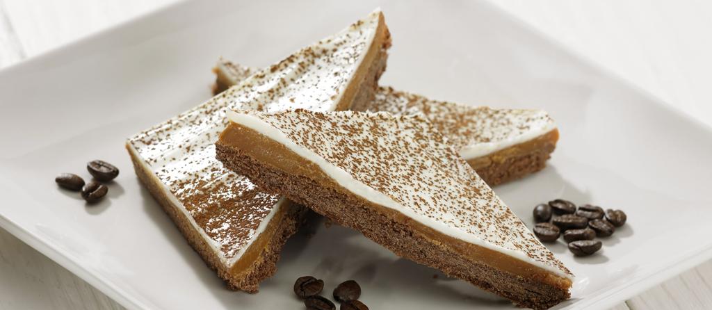 Tiramisu slice De tiramisu slice is een klassiek dessert in een hippe variant.