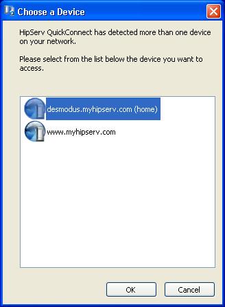 De HipServ Desktop Agent gebruikt QuickConnect om de Ethernet Disk mini te vinden, maar QuickConnect wordt ook als aparte toepassing geïnstalleerd.