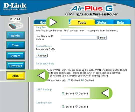 Gebruikershandleiding pagina 59 Stap 2 Configureer uw router voor UPnP 1.