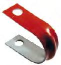 Attaches acier rouges Rode ijzeren zadels Epaisseur 0,7mm. Fixation par 2 trous de ø 5mm Dikte van 0,7mm.