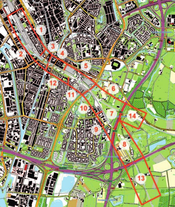 90 Tracébesluit Sporen in Utrecht deeltracé Utrecht Centraal Houten 2014 Nummer naam deelgebied: 1 Nicolaas Beetsstraat 2 Raadwijk/Hendrik Tollensstraat 3 Vaartsestraat 4 Pelikaanstraat 5 Oude