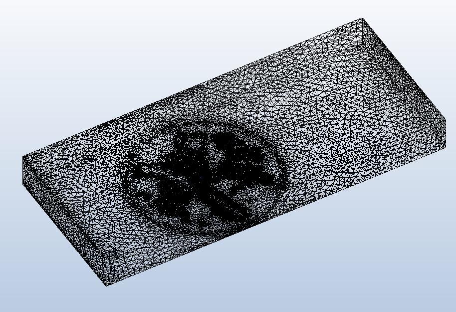 2.2.3 Numerieke simulatie Rondom de ingevoerde geometrie wordt een gedetailleerd raster van rekenpunten gemodelleerd welke afhankelijk van de modelgeometrie en het interessegebied (loopgebied)