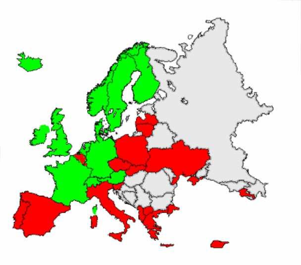 Probleemstelling Nationale cijfers: België als eiland in West-Europa (cf.