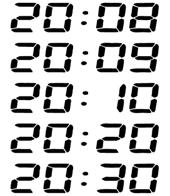INSTELLEN VAN DE TIJD Instellen van de tijd Instellen van de tijd is mogelijk in ON of OFF mode Voorbeeld : instellen 8 uur 35 namiddag 1.