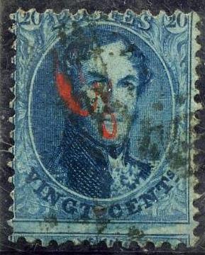 achterzijde van de postzegel te laten drukken; dit gebeurde voor dat de gomlaag werd aangebracht. Slechts 5 firma s zijn gekend.