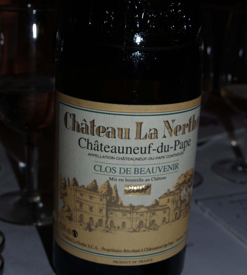 Château La Nerthe, Châteauneuf du Pape, 2007 Clos de Beauvenir ( 67)(Blanc) 3 Deze witte wijn uit La Nerthe komt van een wijngaard van 2,5ha. Het paradepaardje in wit van château La Nerthe.