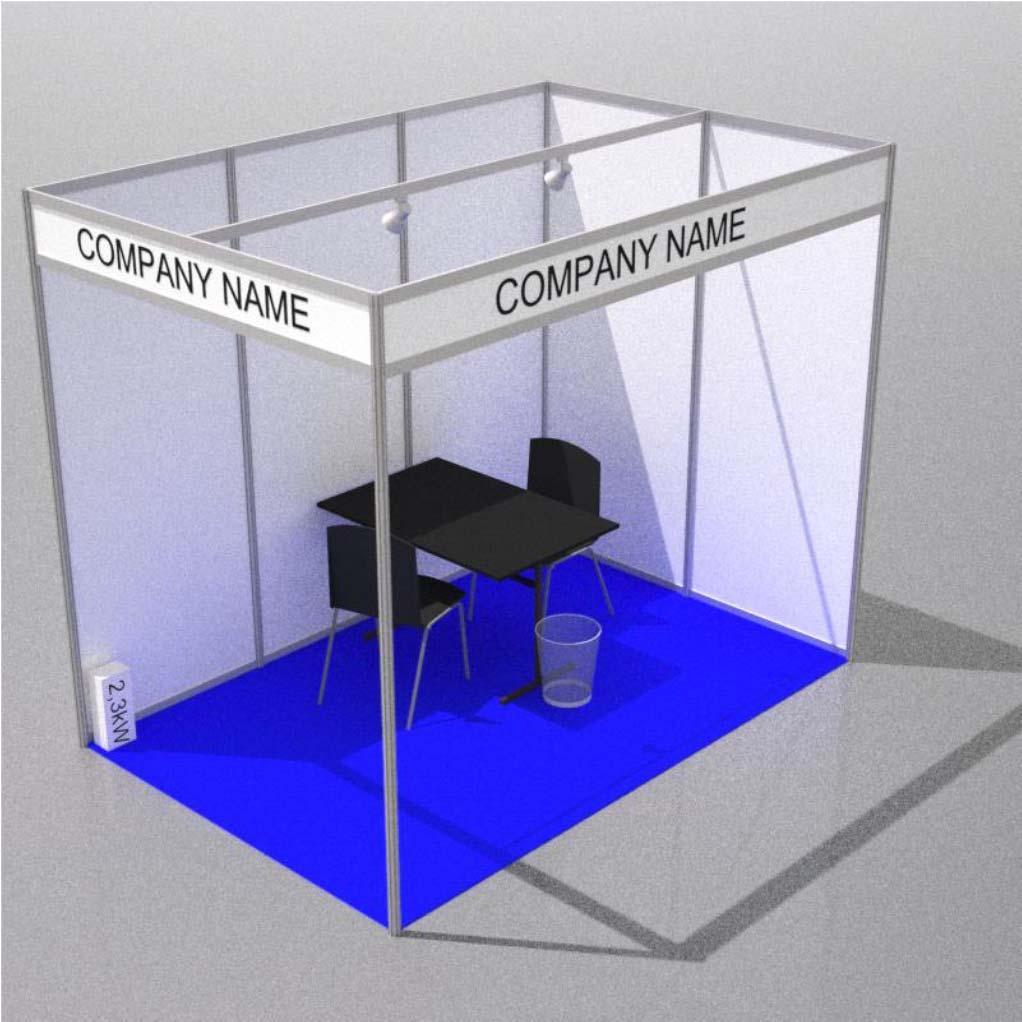Standard booth Standaard booth: 3m * 2m, max 2.