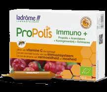 Propolis is een unieke synergie van weerstandsversterkende stoffen, vooral flavonoïden en 8 à 10 % essentiële oliën.