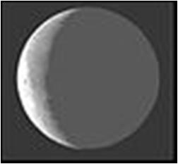 Aan de hemel ziet dit er als volgt uit: In hoofdstuk 79 over fasen van de Maan beschrijft Rhetorius iets andere graden voor de croissantvorm van de Maan. Hij noemt daar 45 graden in plaats van 60.