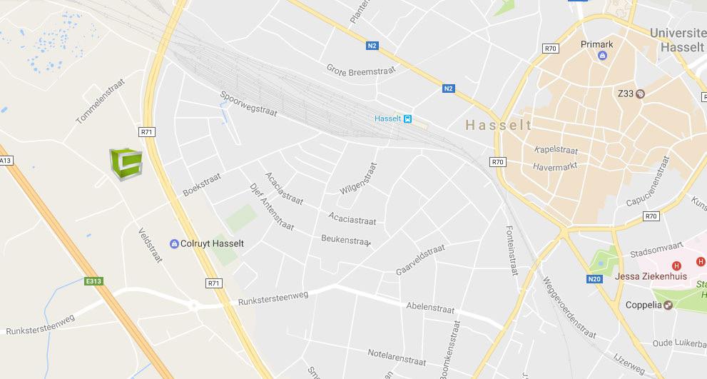 Deze verkaveling is bereikbaar via de Veldstraat te Hasselt of de