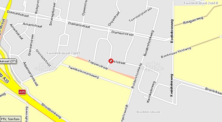 Parelstraat 24 Hengelo(O) LOCATIEAANDUIDING Het object is gelegen op het bedrijventerrein Twentekanaal. Dit industrieterrein is direct gelegen aan de Rijksweg A35/A1.