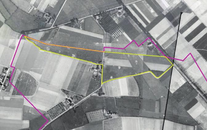 Het betreft een geallieerde wapenopstelling in de aftakking aan de zuidzijde van het onderzoeksgebied en diverse, niet eenduidig te classificeren geallieerde werken in percelen bouwland aan de