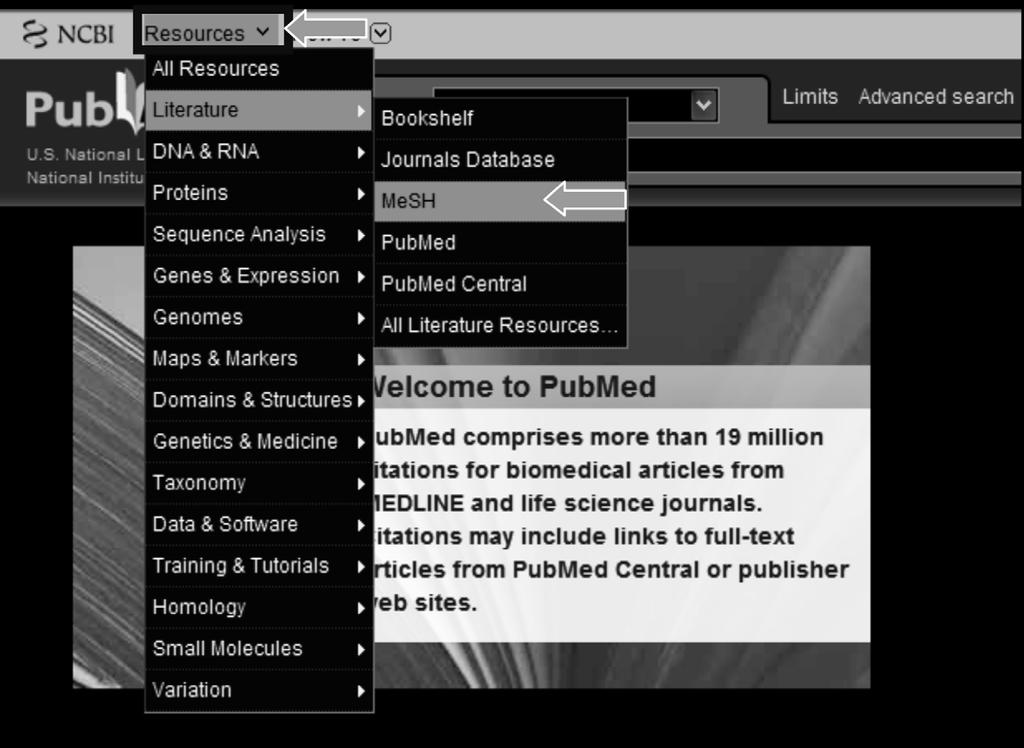 Resources Via de knop Resources links boven de zoekbalk kunt u toegang krijgen tot verschillende bestanden van het National Center for Biotechnology Information (ncbi) van de nlm.