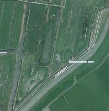 Het tracé van punt B naar C loopt over weidegraslanden. Bij nadere bestudering van enkele recente luchtfoto s (risicokaart.nl, maps.noord-holland.nl, bing.com/maps, pdokv