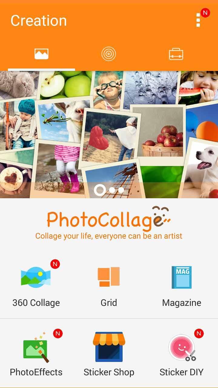 PhotoCollage Gebruik de PhotoCollage-app om een collage te maken van uw fotocollectie. Om de PhotoCollage-app te starten, tikt u op ASUS > PhotoCollage.