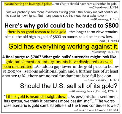 Goud : sentiment Negatieve nieuwsberichten over de goudprijs : sentiment geeft