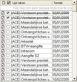 Door te verschillende personen te overlopen, zal u in het rechtergedeelte van het scherm de lijst van taken zien die hun toegekend is.